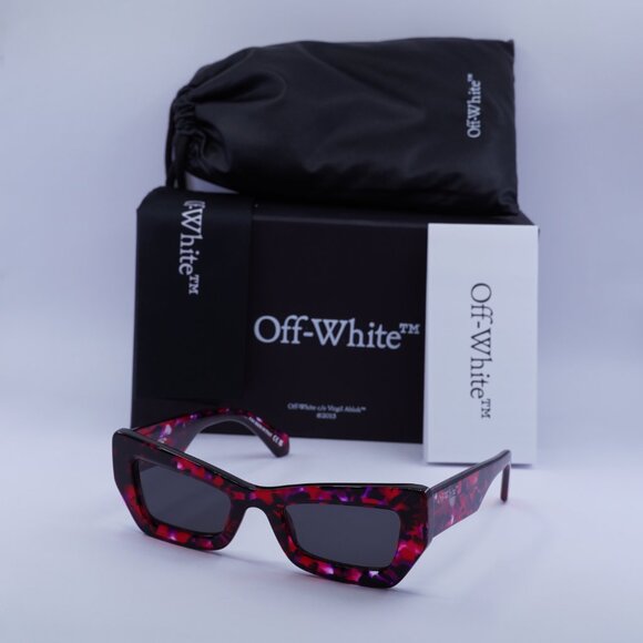 Off-White OERI137 AURORA 2907 Sunglasses Purple and Red Havana Cat Eye Frame main image 6